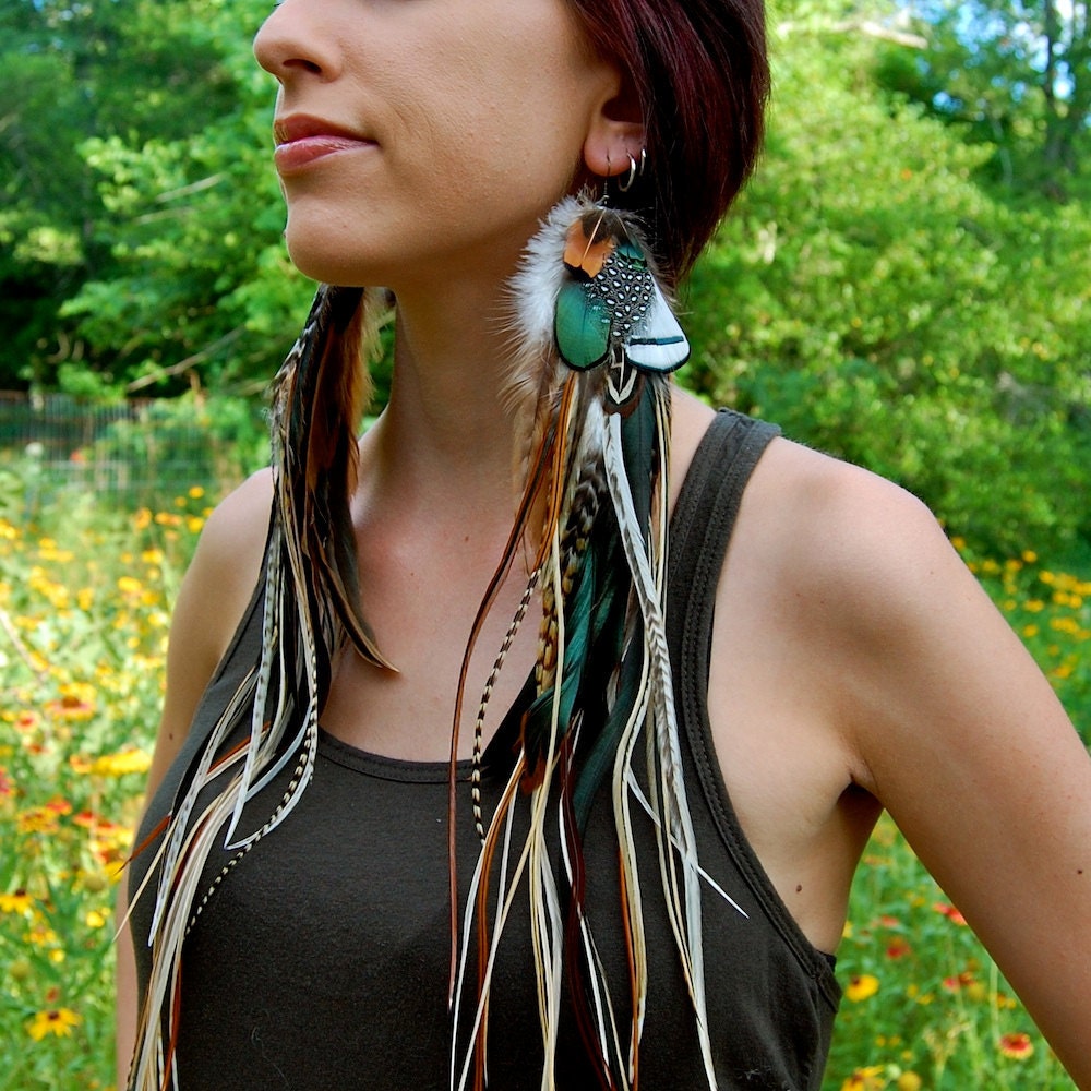 ENCHANTMENT Long Feather Earrings SALE