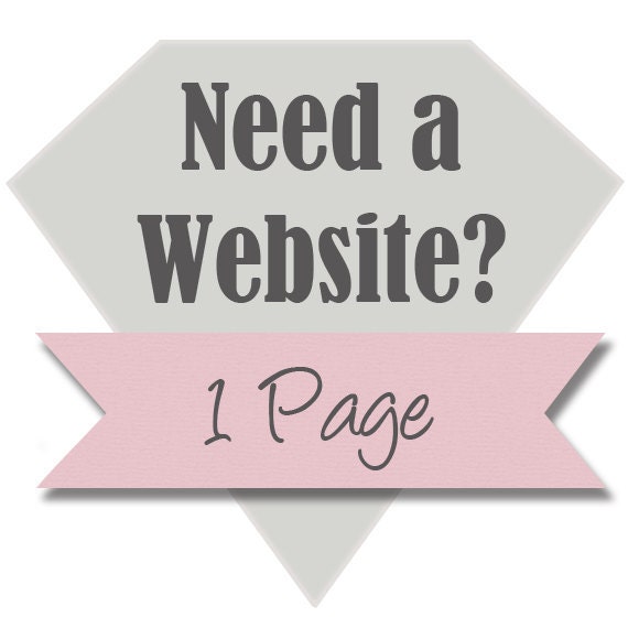 Need a Website, Professional Custom Website Design 1 Page.
