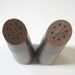 Mid Century Modern Salt and Pepper Shakers, Danish Modern Housewares, Faux Bois Finish