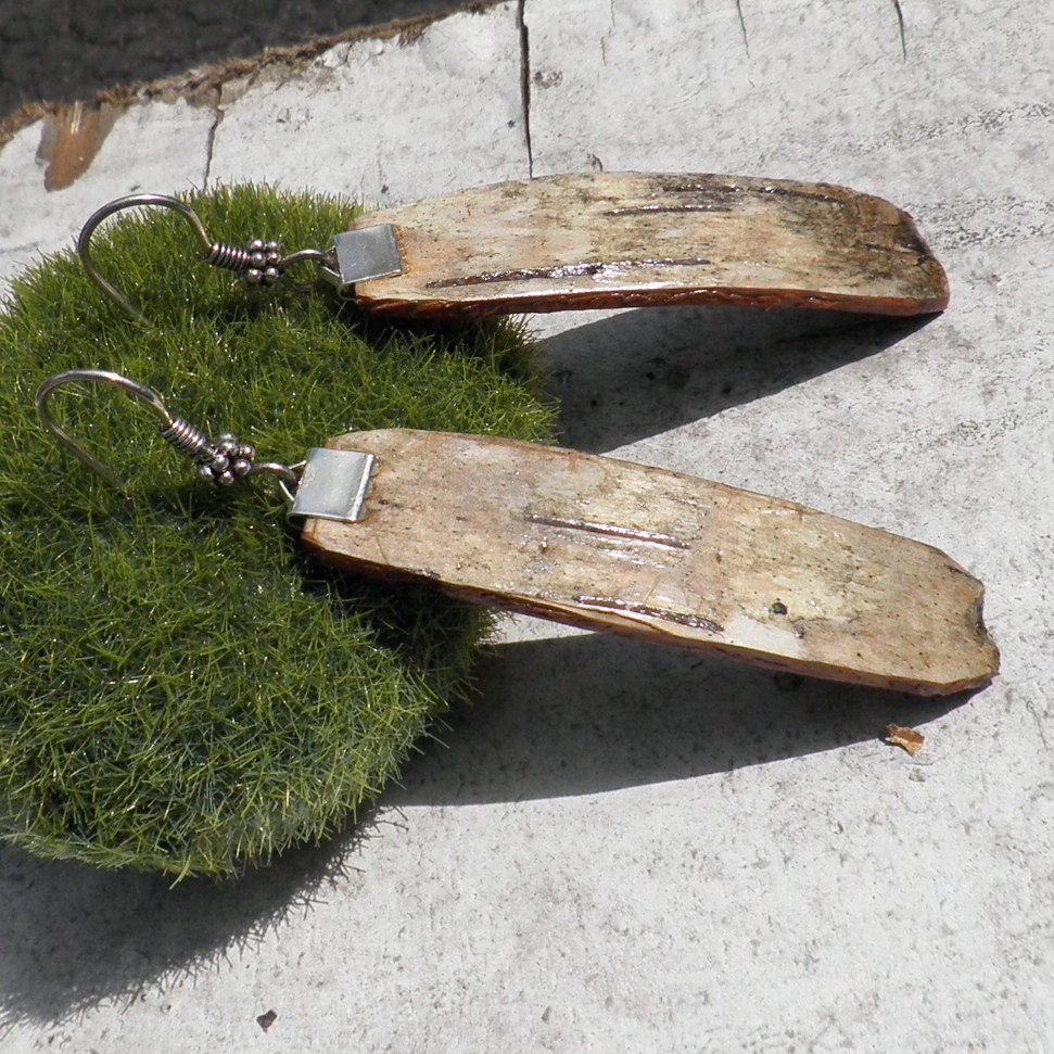 Birch Bark Earrings