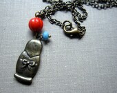 Babushka Doll Necklace with Tiny Beads