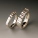 Wide Saw Cut Men's Wedding Ring, Textured Modern Wedding Band in Sterling Silver, Silver/palladium, Palladium or White Gold