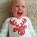Christmas onesie Rudolph reindeer long sleeve onesie