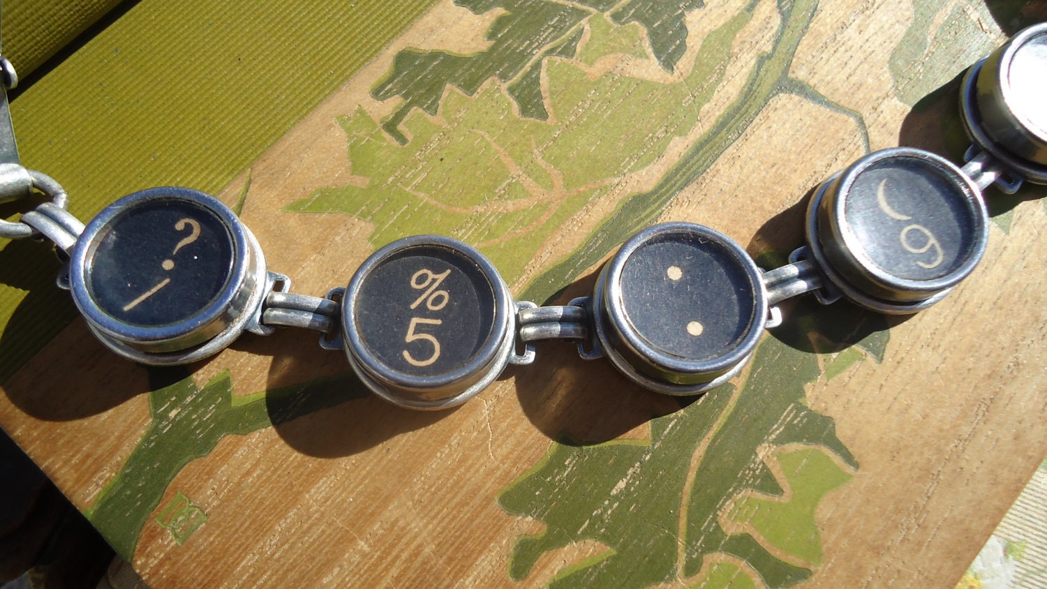 Typewriter Key Bracelet