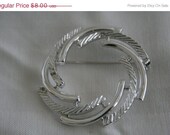 SALE Sarah Coventry Silvery Swirl Vintage Brooch