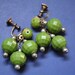 Olive Drab Green Beaded Earrings