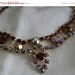 SALE Vintage Aurora Borealis Red Rhinestone Choker
