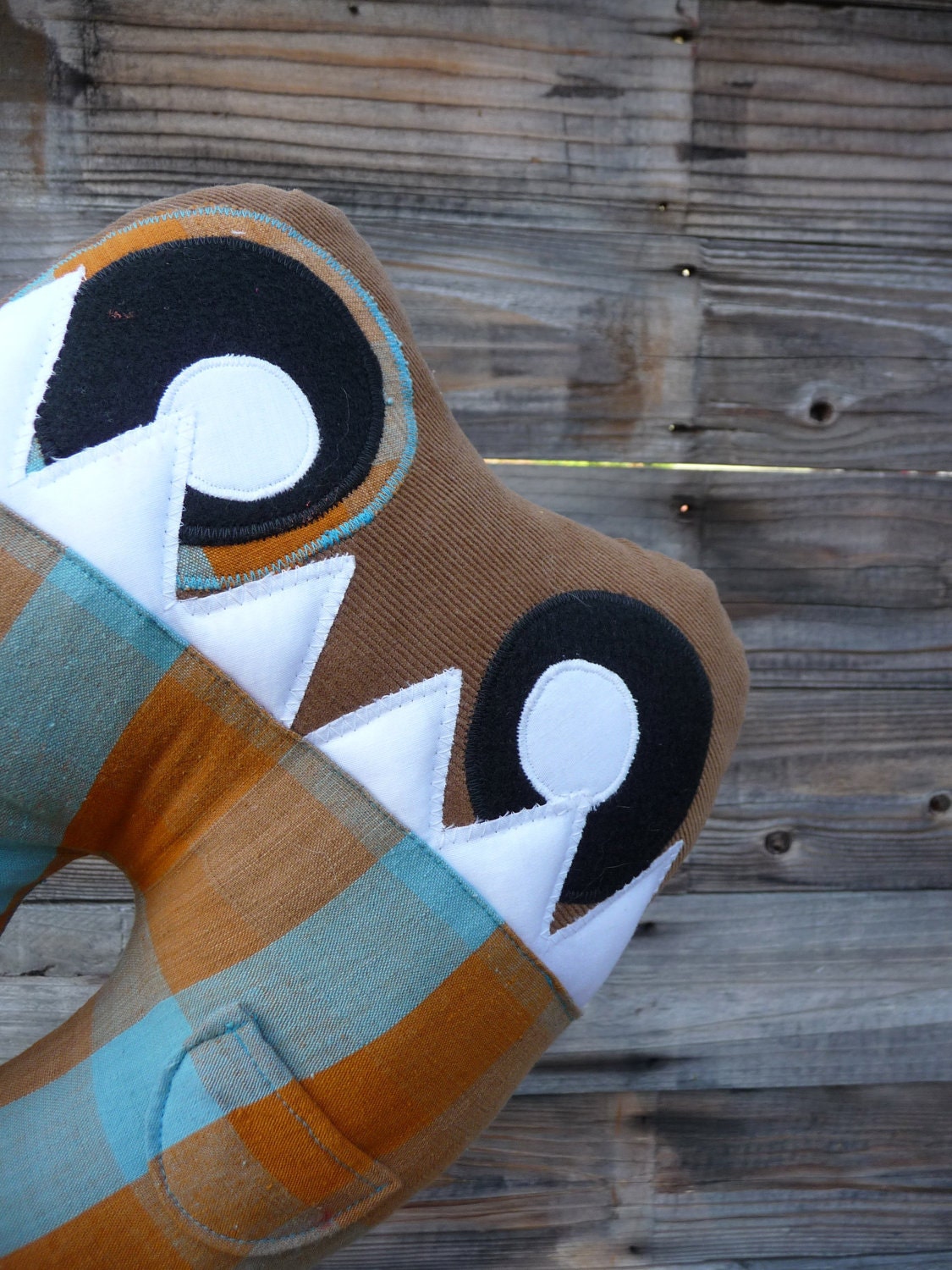 Tooth Fairy Pillow and Book...Toothy the Tooth Ferry... Vintage Plaid