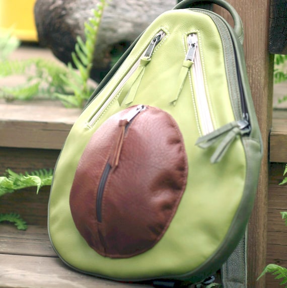 Leather Avocado Backpack