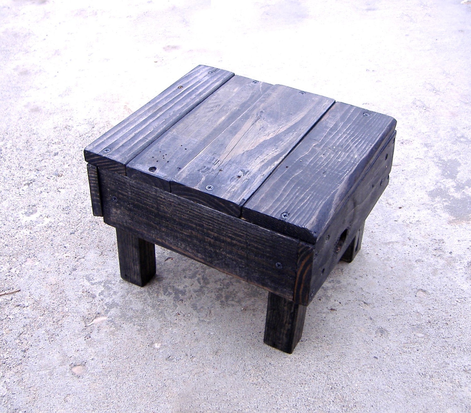 Handmade repurposed pallet wood footstool, stepping stool, kids foot stool