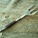 Antique Victorian Scottish silver and stag horn antler toasting or bread fork