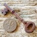 Little antique skeleton key in aged iron for an English cottage door