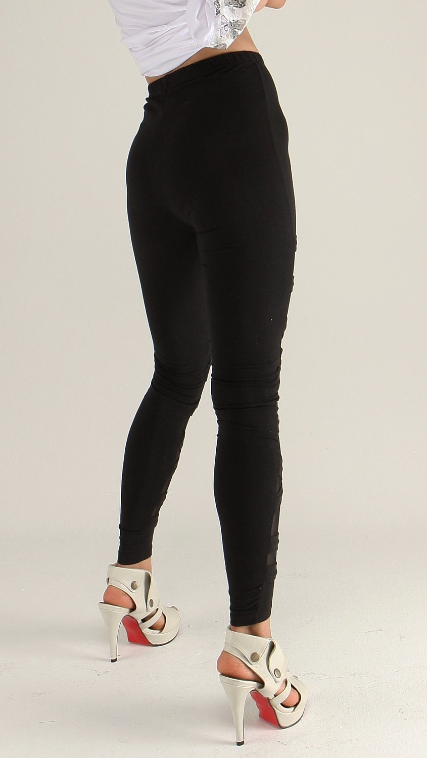 x-string leggings interesting pattern and design sexy mesh lace leggings for women tights lace (BARI FASHION)