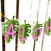 ALOHA Luau Party Banner, Pink hibiscus green, ready to hang - hawaiian party