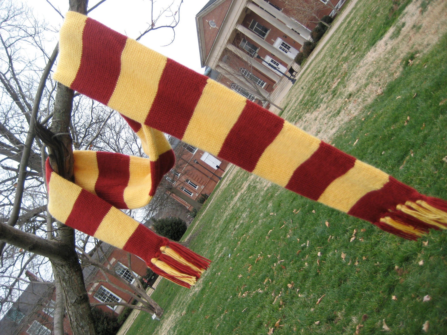 Gold and Scarlet Gryffindor Striped Scarf