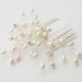 Wedding Pearl Hair Comb Bridal Accessories Bridesmaid Headdress Maid of Honor Hair Piece Silver Ivory Pearl Swarovski Rhinestones