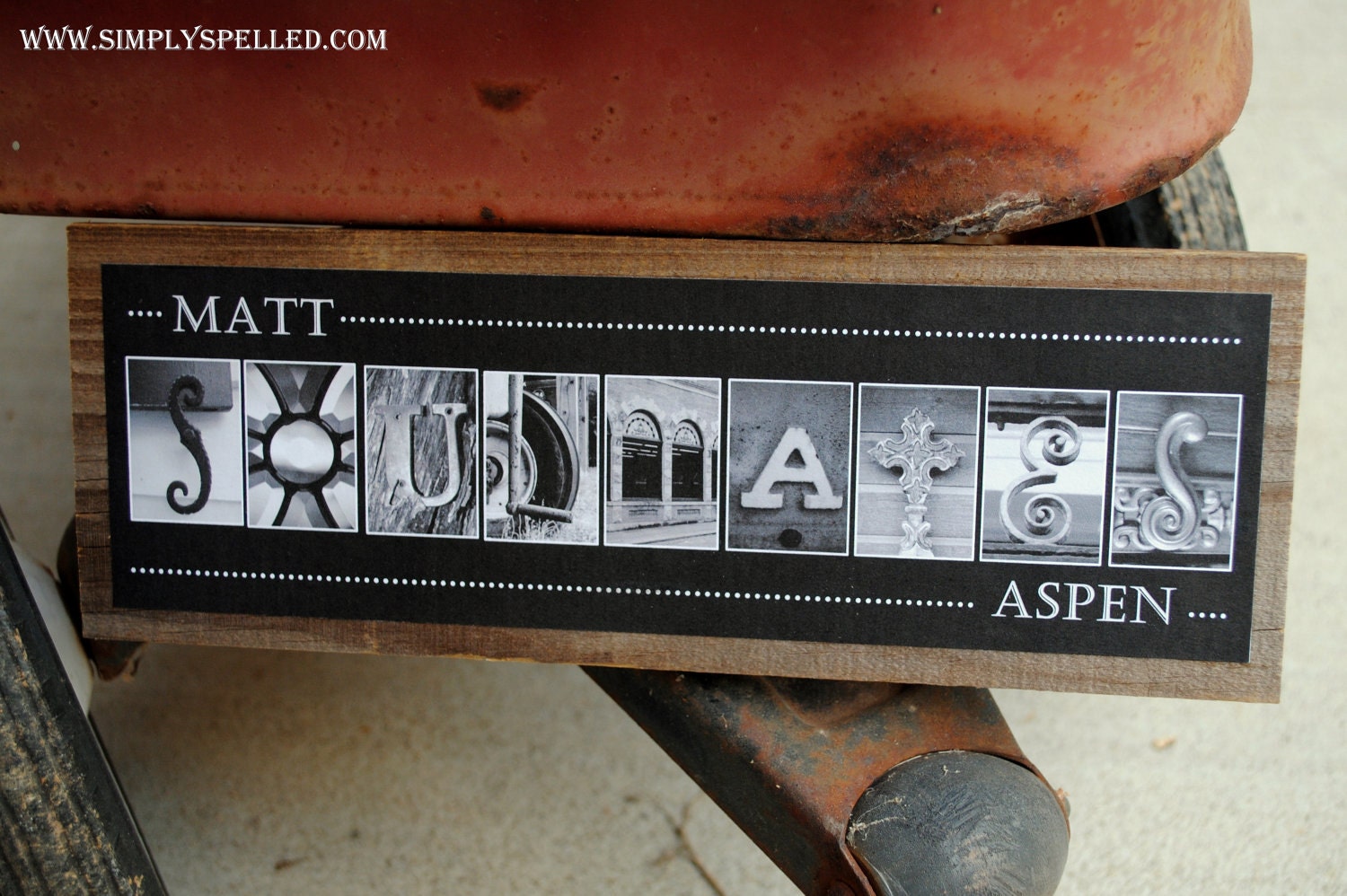 Soulmates Personalized Alphabet Photography Sign