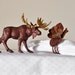Woodland Moose Wedding Decor Table Decoration for Rustic Summer Baby Showers, Man Caves, Spring Tablescapes or Birthday Party Centerpiece