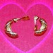 Earrings / Christian Dior / Clip on / Vintage / Gold Rhinestone / Couture Designer