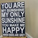 Navy blue and white nursery sign...You are my sunshine...U CHOOSE the Colors to Match babys DECoR:)