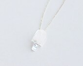 Cute Silver Ice Cream Lolly Popsicle Necklace