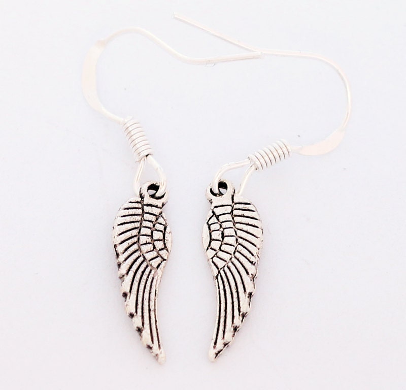 Little Silver Angel Wing Earrings