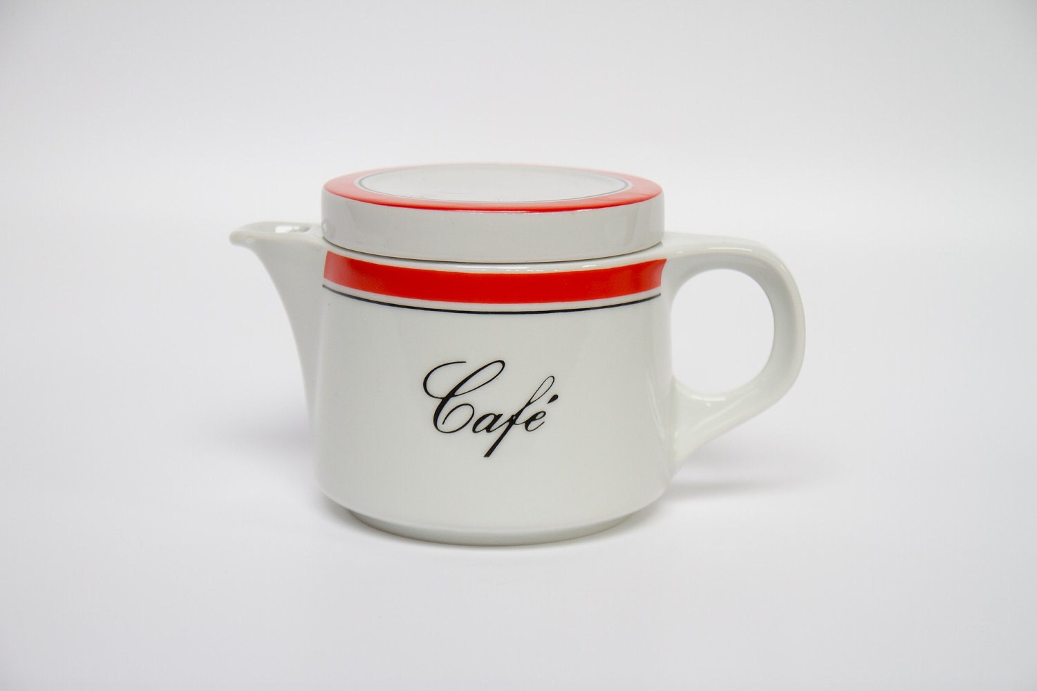 Vintage German coffee pot with French Café print