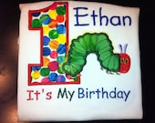 Very Hungry Caterpillar  Inspired Birthday Shirt for Kids