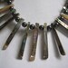 Vintage 1980s Abalone Shell and Genuine Hematite Tribal Tiki Necklace costume jewelry boho beach shell vintage necklace