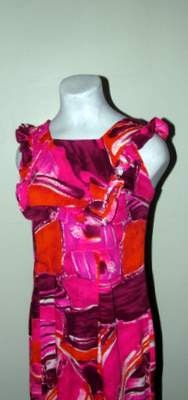 Beautiful Vintage Pink Hawaiian Maxi Dress