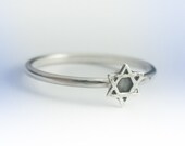 Star of David Ring - Star of David Stackable Ring - Sterling Silver Shield of David Ring