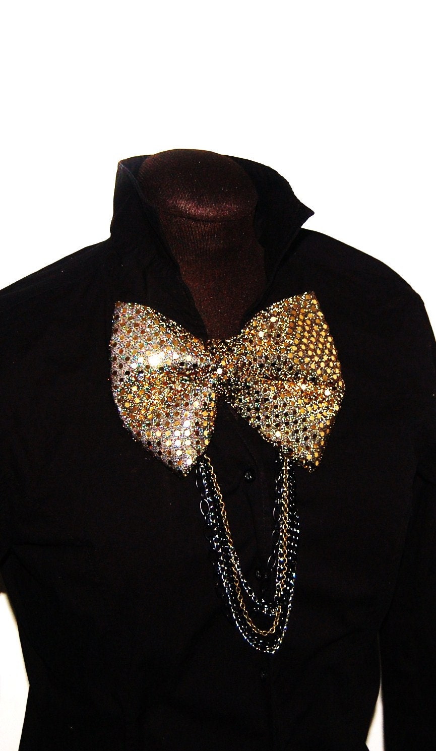 Large Golden Bow Tie