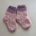 Baby socks hand knit pink lavender purple