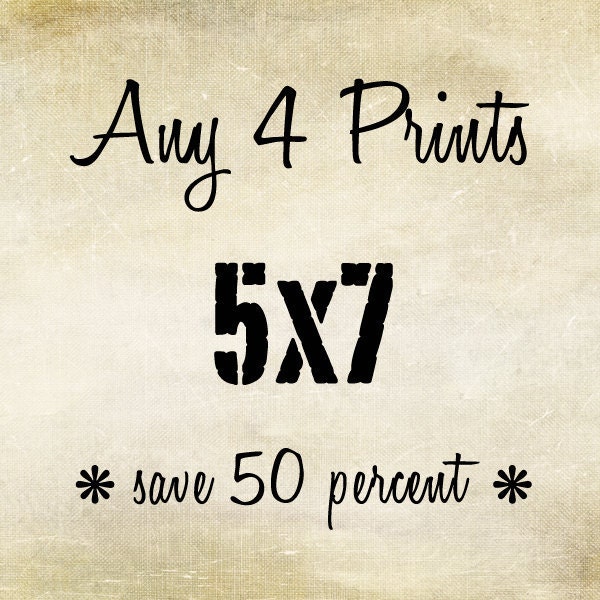 Fine Art Photography - Any Four 5x7 Prints