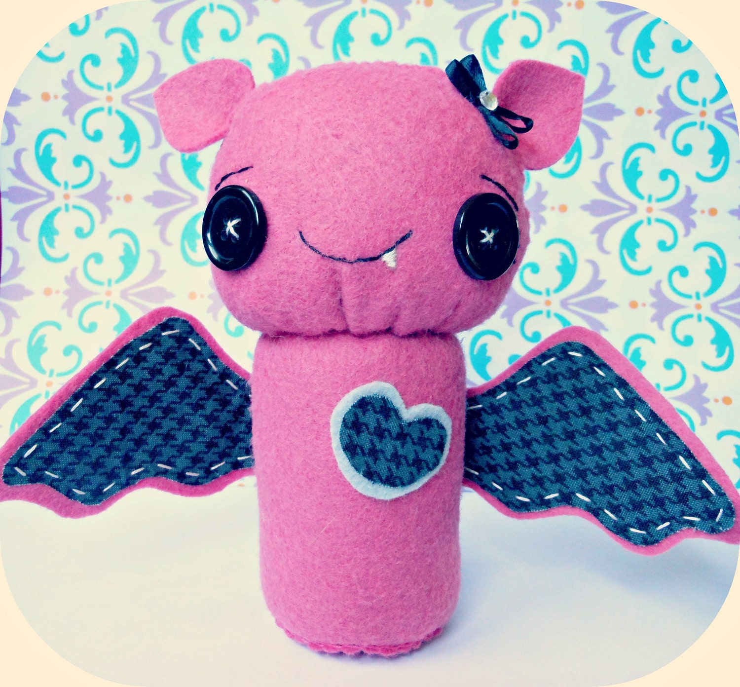 Tabitha the Cute Bat Handmade Toy Plush Decoration