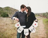 ENGAGEMENT BANNER Save the Date Burlap Banner