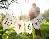 BURLAP BANNER - Banners Burlap - ENGAGEMENT Photo Prop - Save the date prop - photo props