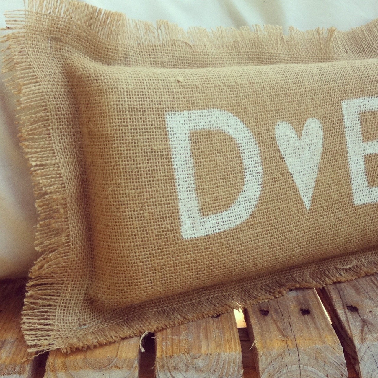 PERSONALIZED BURLAP PILLOW - Custom Wedding Pillow - Custom Wedding Gift