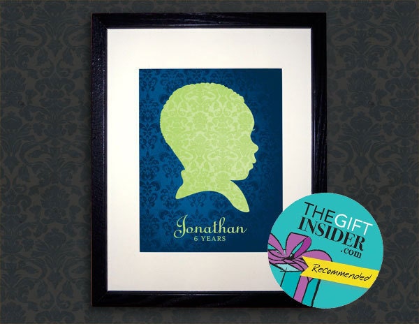 Unique Custom Silhouette Portrait - Bold Vintage Print 14