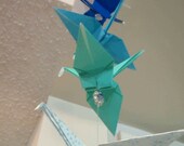 Origami Paper Crane Chain - Bird Mobile Art Decor