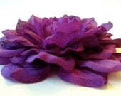 Dark Purple Dahlia - Fabric Flower Hair Clip or Flower Pin