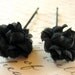 Set of 2 Black Flower Hairpins