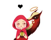 Print // Little Red Riding Hood // Signed illustration