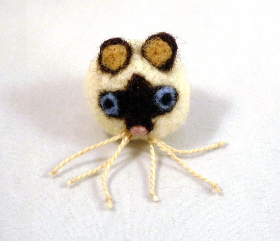 Siamese Cat Catnip Toy Needle Felted