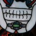 Stained Glass Day of the Dead Sugar Skull - Unique, One of a Kind Gift