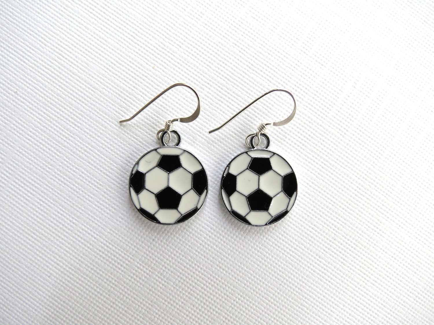 Items Similar To Soccer Ball Earrings Soccer Ball Jewelry Sports Jewelry Dangle Jewelry On 