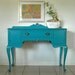 Turquoise Buffet, Vanity, Desk, Sideboard, Table