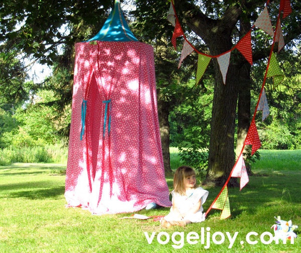 Canopy Play Tent - Pattern - Playhouse - Princess Tent - 21 page - pdf - ebook