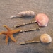 Beach Wedding Hair Pins -50 percent off coupon code - Sea Shell Hairpin - Starfish Hair Pin - Bride Hair Pins - Bridesmaid Hair Pin