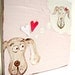 Wedding Gift, Graduation Gift, Wall Art-Mixed Media Puppy Love--Nursery Art, Girls Room, Wedding Anniversary Gift